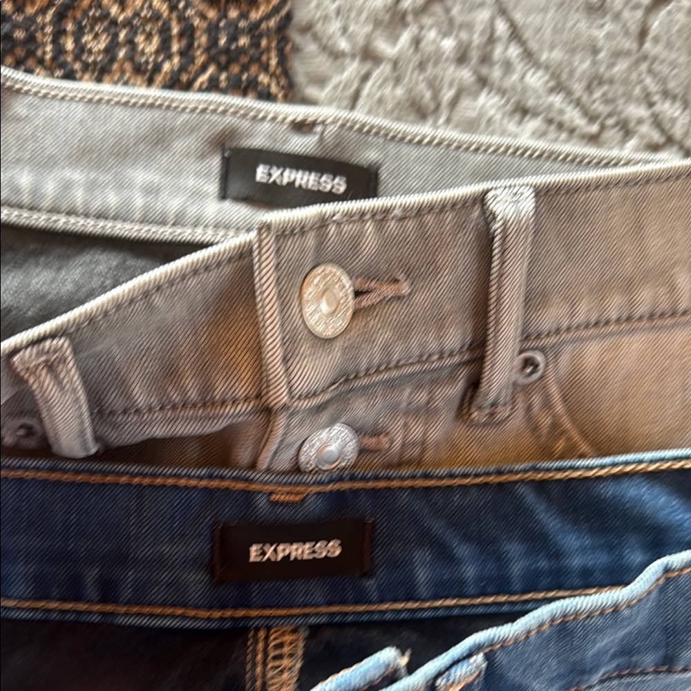 Express Jeans Size 6 - Lot of 2 Classic Blue and Gray Women's Jeans - Picture 3 of 7